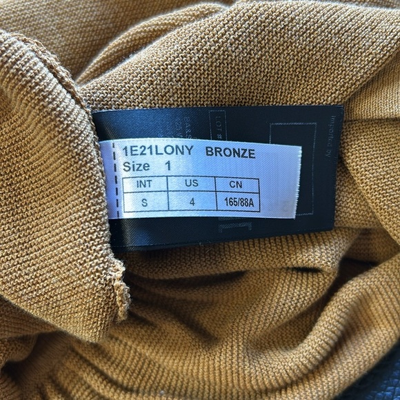 Bash Lony Vest Cardigan Knit Cropped Button Back Women's Mustard Top US 4 - Picture 12 of 15